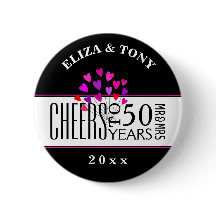 日付ハート50th結婚周年記念パーティーギフト