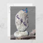 日付バタフライポストカードの保存 案内ポストカード (正面/裏面)