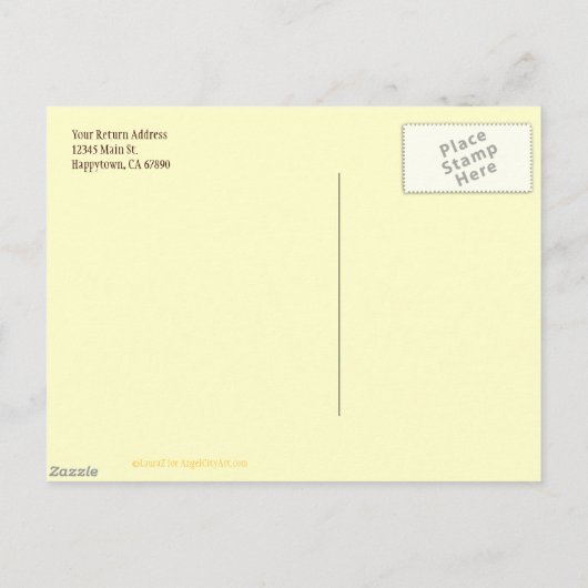 日付バラとスカスタムワンスはがきを保存する 案内ポストカード (裏面)