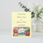 日付バラとスカスタムワンスはがきを保存する 案内ポストカード (スタンド正面)