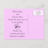 日付バラのポストカードテンプレートの保存 案内ポストカード (裏面)