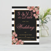 日付バラ金ゴールドを白黒で保存 セーブザデート (スタンド正面)