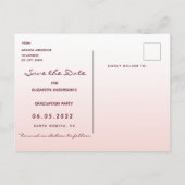 日付バラ金ゴールド卒業パーティーの保存 ポストカード (裏面)