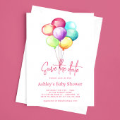 日付バルーンのベビーシャワーを保存 セーブザデート