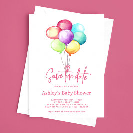 日付バルーンのベビーシャワーを保存 セーブザデート