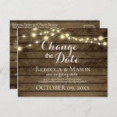 日付バーンウッ素朴ドとライトの変更 ポストカード (正面/裏面)