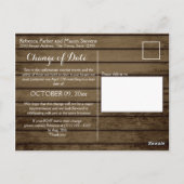 日付バーンウッ素朴ドとライトの変更 ポストカード (裏面)