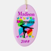 日付パーソナライズされたき体操オーナメント セラミックオーナメント (右)