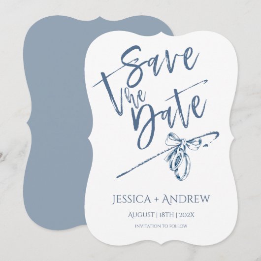 日付パーソナライズされたのカー結婚ドを保存 招待状 (正面/裏面)