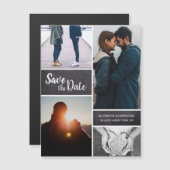 日付パーソナライズされたのフォト結婚コラージュを保存 (正面/裏面)