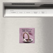 日付パーソナライズされたのリングや輪を結婚保存 マグネット (インサイチュ (食洗機))
