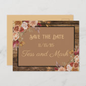 日付パーソナライズされたの保存 インビテーションポストカード (正面/裏面)