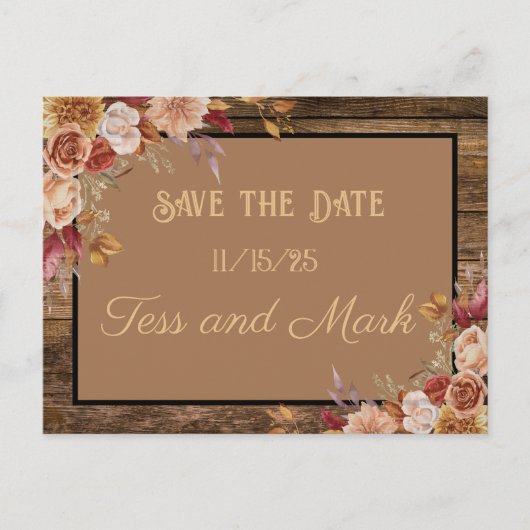 日付パーソナライズされたの保存 インビテーションポストカード (正面)