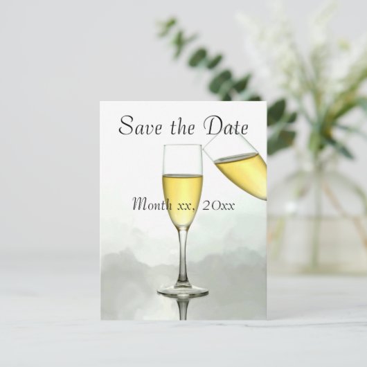 日付パーソナライズされたの保存 案内ポストカード (スタンド正面)