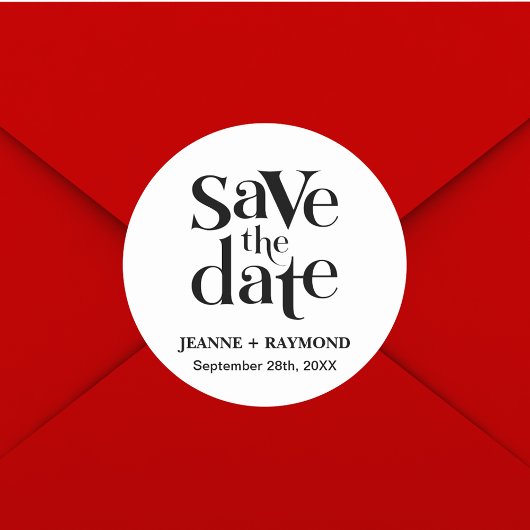 日付パーソナライズされたの発表を結婚保存 ラウンドシール