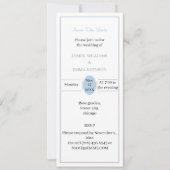 日付パーソナライズされたをライトブルーシンプルで保存 招待状 (正面)