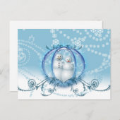 日付パーソナライズされたカードの冬の結婚式を保存 案内ポストカード (正面/裏面)