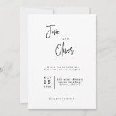 日付パーソナライズされた結婚式招待状の保存 招待状 (正面)