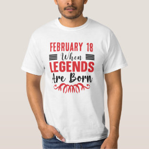 日付パーソナライズされた誕生日の凡例生まれ Tシャツ