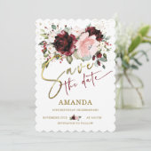 日付パーソナライズされた80番目の誕生日を保存 招待状 (スタンド正面)