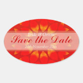 日付ヒマワリ花びら楕円の保存 楕円形シール (正面)