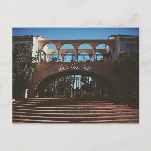 日付ビラスペインのカー感じドの保存 インビテーションポストカード (正面)