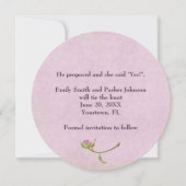 日付ピンクの牡丹を保存する セーブザデート (裏面)