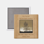 日付ファミリ懇親会の保存 マグネット (正面/裏面)