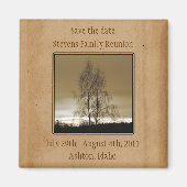 日付ファミリ懇親会の保存 マグネット (正面)