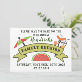 日付ファミリ懇親会デザインの保存 招待状 (スタンド正面)