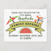 日付ファミリ懇親会デザイン葉書の保存 ポストカード (正面)