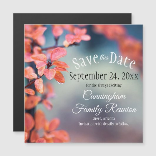 日付ファミリ懇親会紅葉マグネットの保存 (正面/裏面)