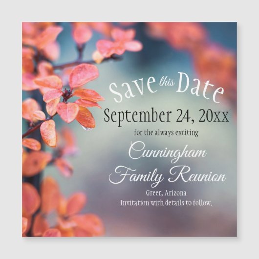 日付ファミリ懇親会紅葉マグネットの保存 (正面)