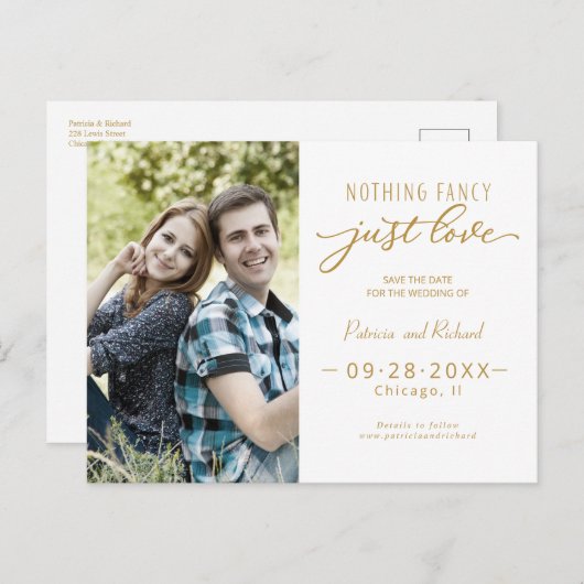 日付ファンシーの写真を保存する愛は何もない ポストカード (正面/裏面)