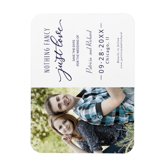 日付ファンシーの写真を保存する愛は何もない マグネット (縦)