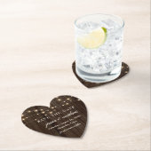 日付ファームハウスの素朴文字列ライトを保存 ペーパーコースター (インサイチュ)