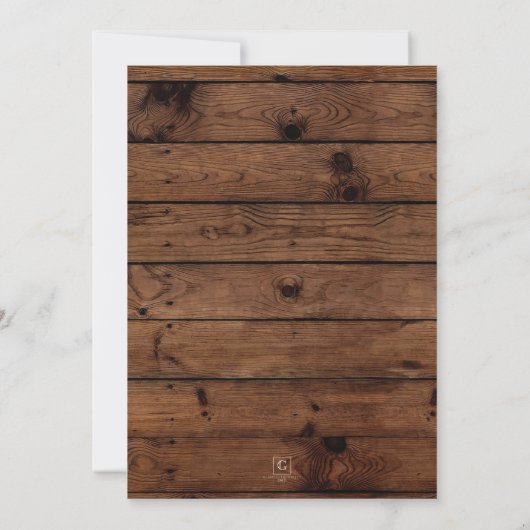 日付ファームハウスカントリー素朴メイスンジャーを保存 招待状 (裏面)