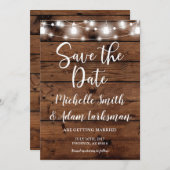 日付ファームハウスカントリー素朴メイスンジャーを保存 招待状 (正面/裏面)