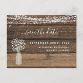 日付ファームハウス素朴のストリングライトを保存 案内ポストカード (正面)