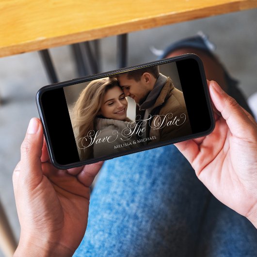 日付フォトクラスの書道スクリプトを保存 セーブザデート