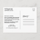 日付フォトブラシスクリプモダントの変更 ポストカード (裏面)