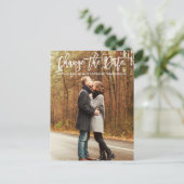 日付フォトブラシスクリプモダントの変更 ポストカード (スタンド正面)