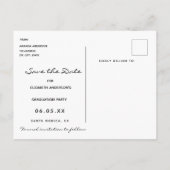 日付フォト卒業パーティー赤面の保存 ポストカード (裏面)