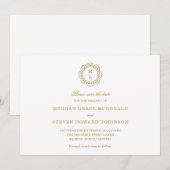 日付フォーマルの保存 招待状 (正面/裏面)