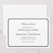 日付フォーマルの保存 招待状 (正面/裏面)