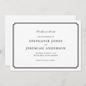 日付フォーマルの保存 招待状 (正面/裏面)