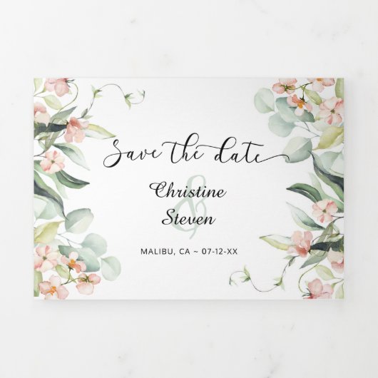 日付フットサルトリフォールドをすべて1つの招待状に保存 三つ折り招待状 (カバー)