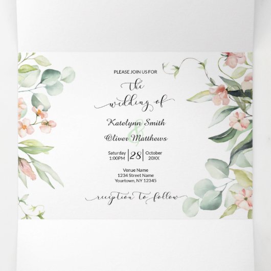 日付フットサルトリフォールドをすべて1つの招待状に保存 三つ折り招待状 (内部中)