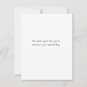 日付フラットノートカードの保存 ノートカード (裏面)