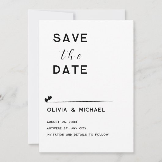 日付フラットノートカードの保存 ノートカード (正面)